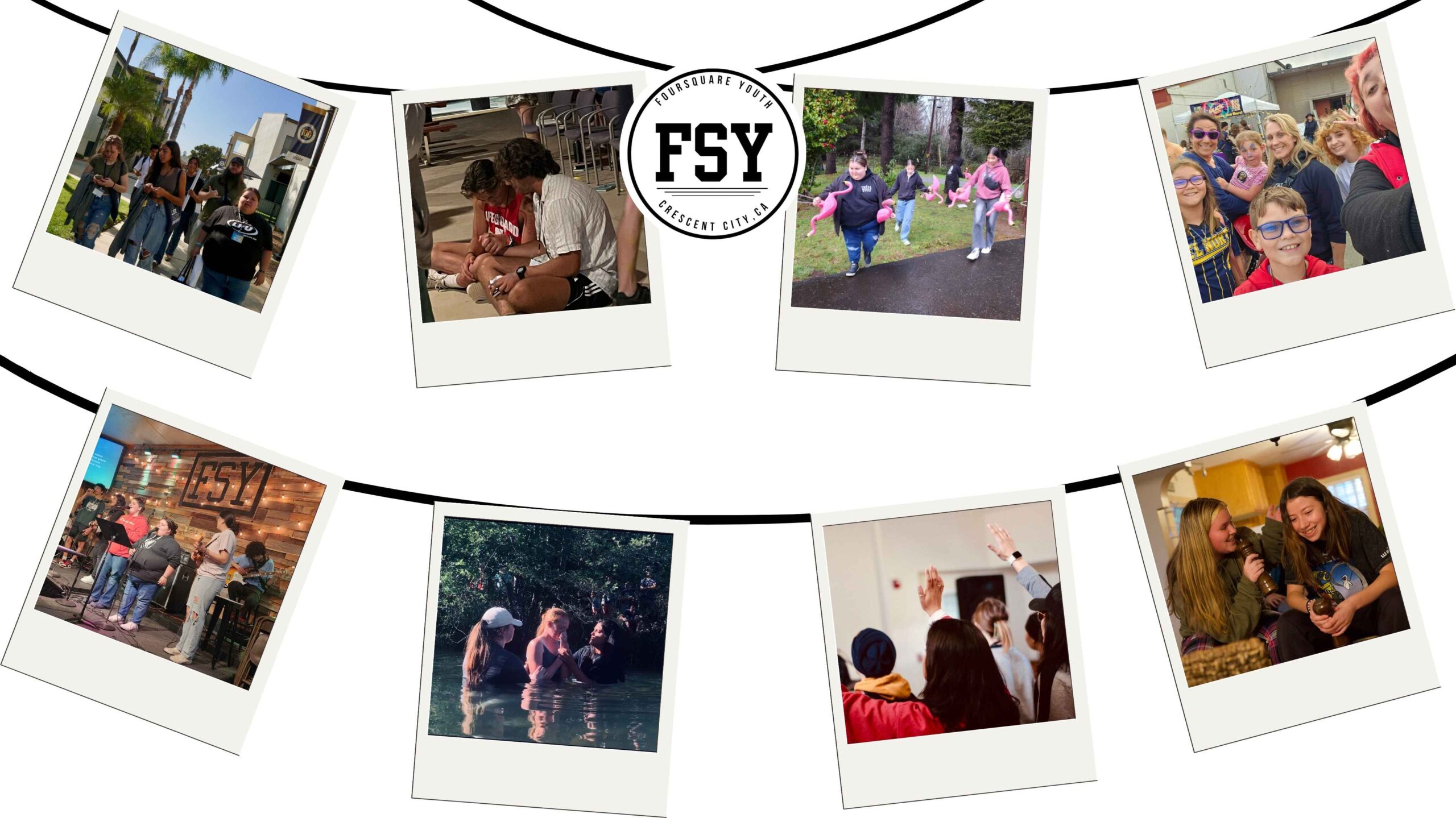 Foursquare Youth logo: FSY in white on red background.